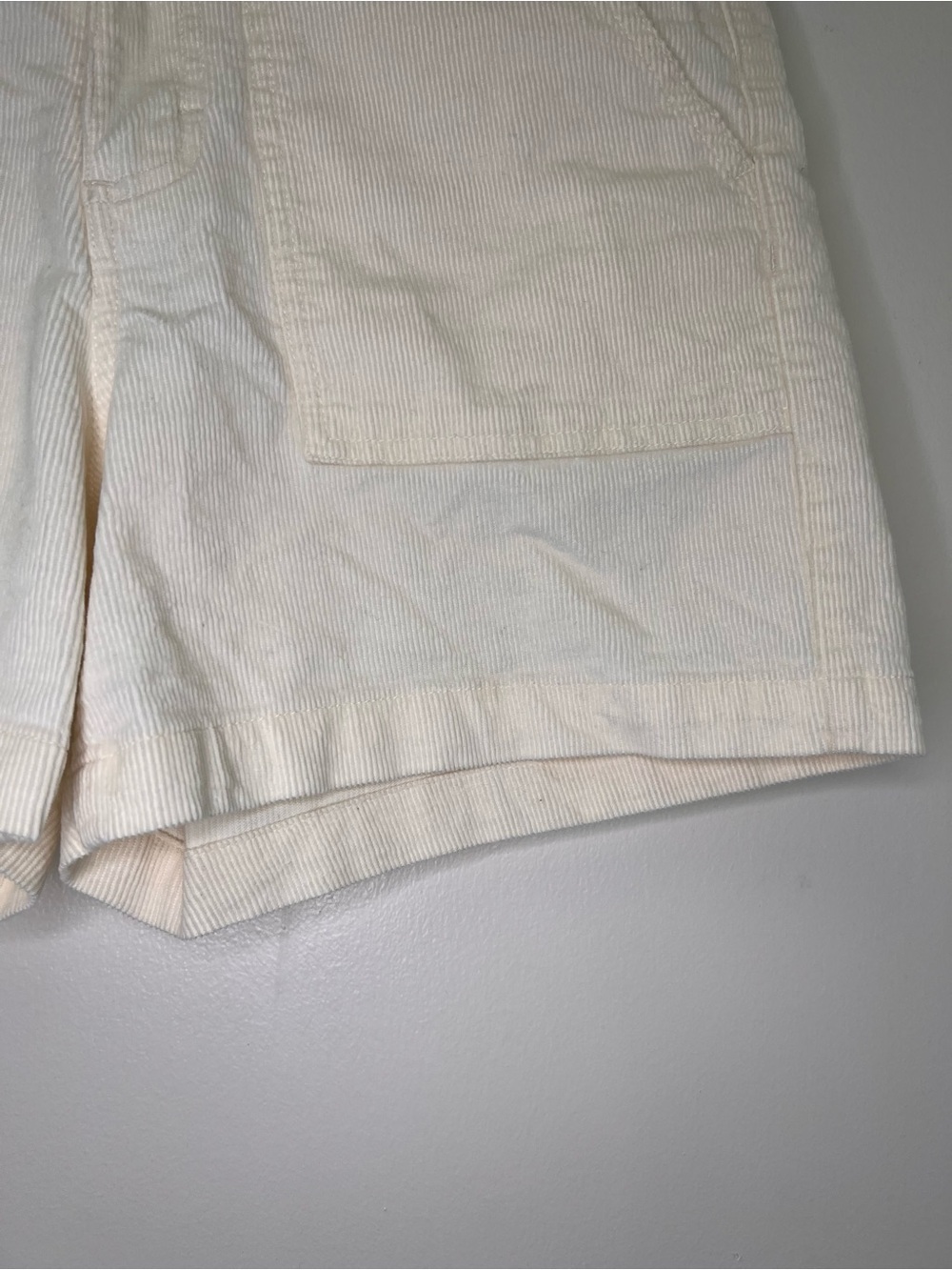 Hang Ten White Corduroy Shorts Size 4 High Rise Summer Coastal Casual - Picture 7 of 10